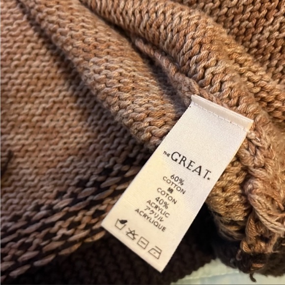 THE GREAT. The Cowgirl Cardigan in Russet.  2/medium - Picture 9 of 9